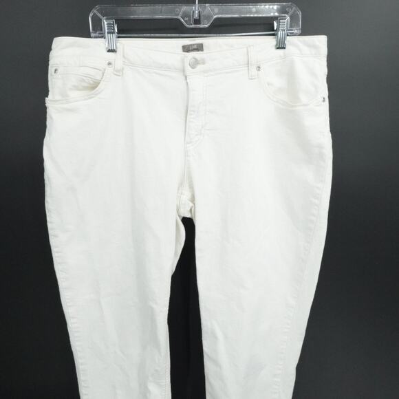 J Jill Pants Womens 16 White Denim Stretch Skinny Casual Classic - Picture 8 of 12